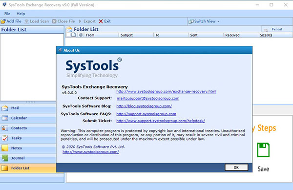 SysTools Exchange Recovery(edb文件恢复工具)