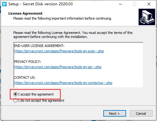 Secret Disk Professional 2023.02 instaling