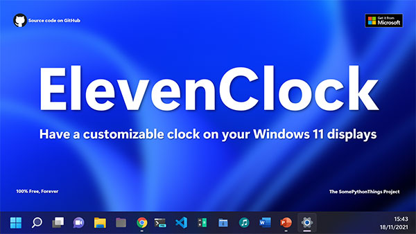 download the new for mac ElevenClock 4.3.0